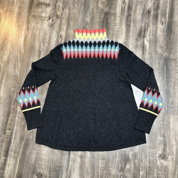 Cullen Sweaters - Cullen 100% Cashmere Multicolor Turtleneck Sweater Women's M Cozy Warm